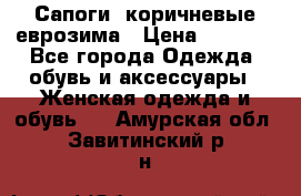 Сапоги ,коричневые еврозима › Цена ­ 1 000 - Все города Одежда, обувь и аксессуары » Женская одежда и обувь   . Амурская обл.,Завитинский р-н